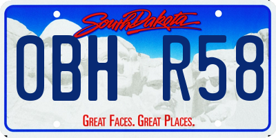 SD license plate 0BHR58