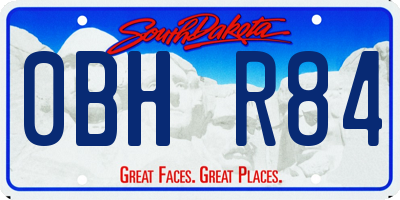 SD license plate 0BHR84
