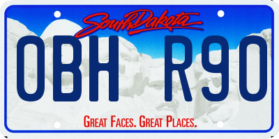 SD license plate 0BHR90