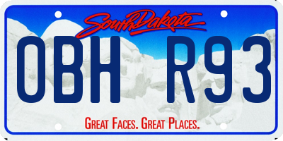 SD license plate 0BHR93