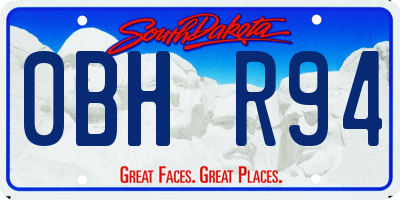 SD license plate 0BHR94
