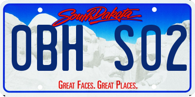 SD license plate 0BHS02