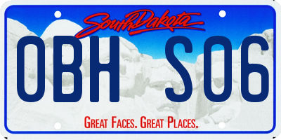 SD license plate 0BHS06
