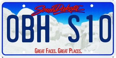 SD license plate 0BHS10