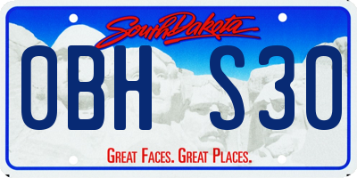 SD license plate 0BHS30