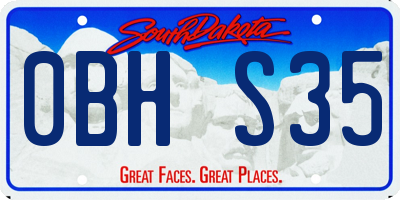 SD license plate 0BHS35
