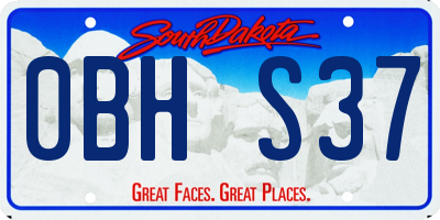SD license plate 0BHS37