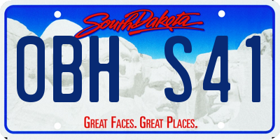 SD license plate 0BHS41