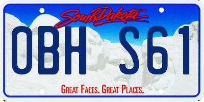 SD license plate 0BHS61