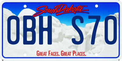 SD license plate 0BHS70