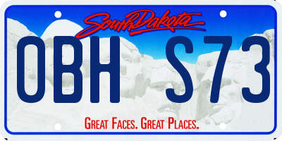 SD license plate 0BHS73