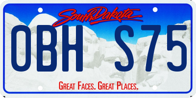 SD license plate 0BHS75