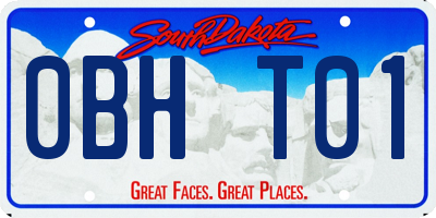 SD license plate 0BHT01