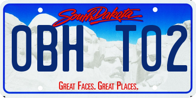SD license plate 0BHT02