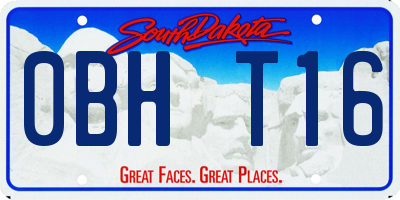 SD license plate 0BHT16