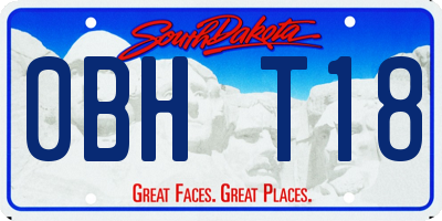 SD license plate 0BHT18