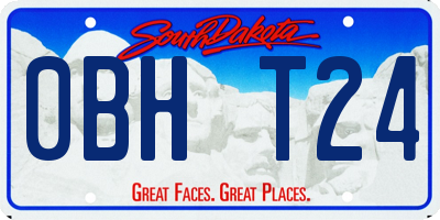 SD license plate 0BHT24