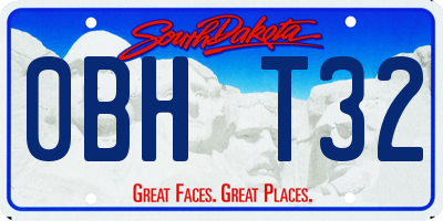 SD license plate 0BHT32