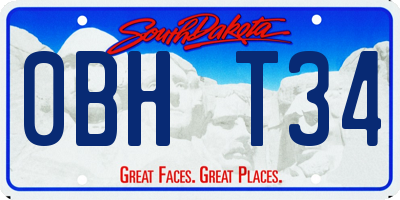 SD license plate 0BHT34