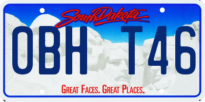 SD license plate 0BHT46