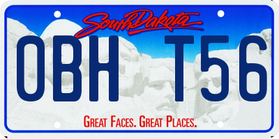 SD license plate 0BHT56