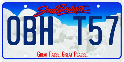 SD license plate 0BHT57
