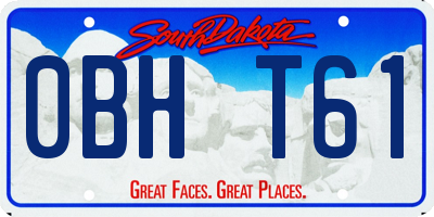SD license plate 0BHT61