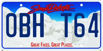 SD license plate 0BHT64