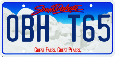 SD license plate 0BHT65