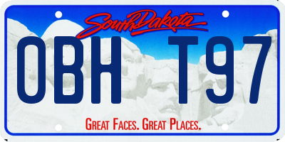 SD license plate 0BHT97