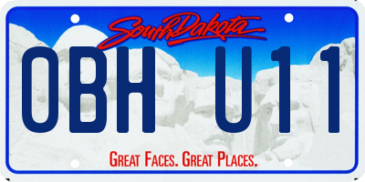 SD license plate 0BHU11