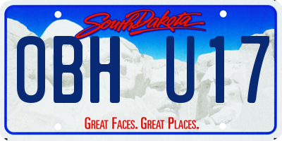 SD license plate 0BHU17