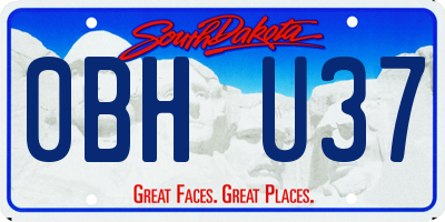 SD license plate 0BHU37