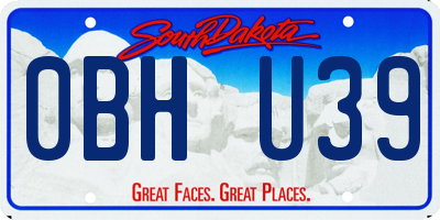 SD license plate 0BHU39