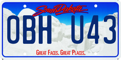 SD license plate 0BHU43