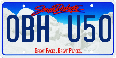 SD license plate 0BHU50