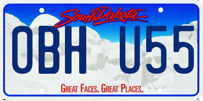SD license plate 0BHU55