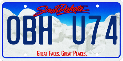 SD license plate 0BHU74
