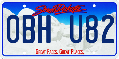 SD license plate 0BHU82
