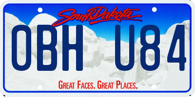 SD license plate 0BHU84