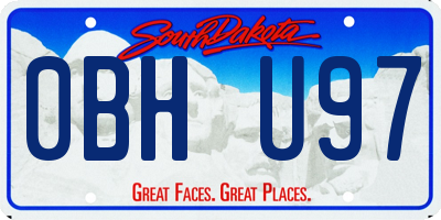SD license plate 0BHU97