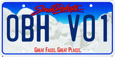 SD license plate 0BHV01