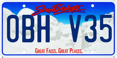 SD license plate 0BHV35