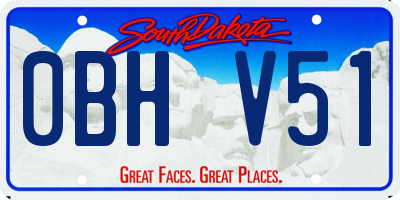 SD license plate 0BHV51