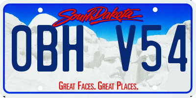 SD license plate 0BHV54