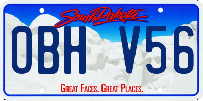SD license plate 0BHV56