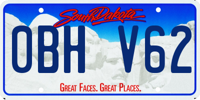 SD license plate 0BHV62