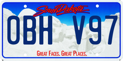 SD license plate 0BHV97