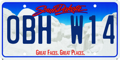 SD license plate 0BHW14