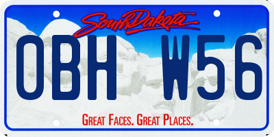 SD license plate 0BHW56